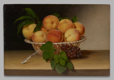 Still Life: Basket of Peaches by Raphaelle Peale