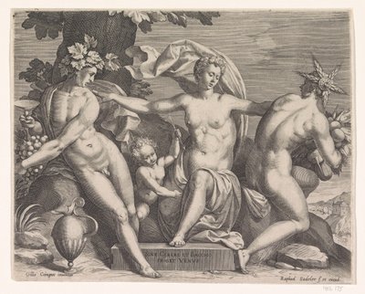 Venus, Bacchus and Ceres by Raphaël Sadeler (I)