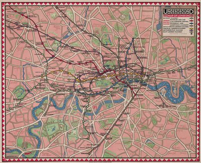 Underground Map of London by Reginald Percy Gossop