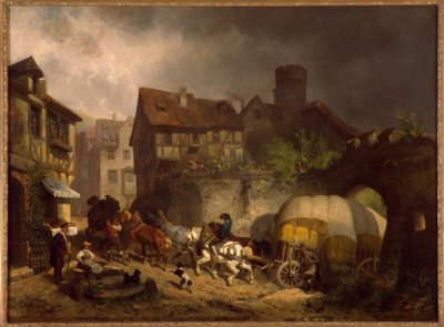 Swabian Village Scene by Reinhold Braun