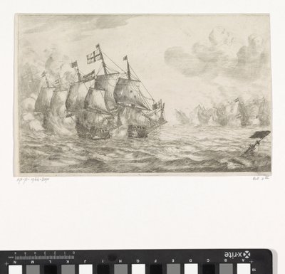 Sea Battle (series title: New Naval Battles) by Reinier Nooms