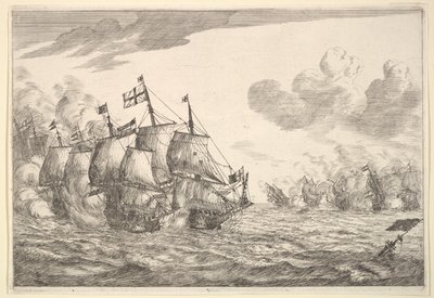 Naval Battle, 17th Century by Reinier Zeeman