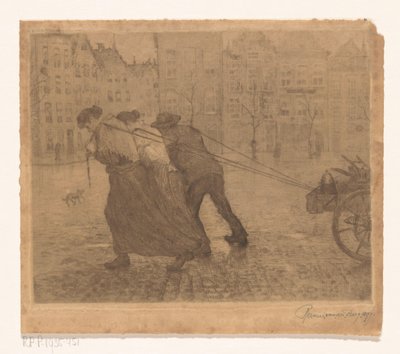 Pulling a Cart by Reinier van den Berg (signed by artist)