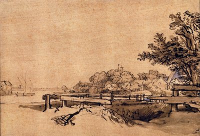 The Jetty by Rembrandt van Rijn