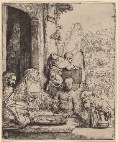 Abraham Entertaining the Angels by Rembrandt van Rijn
