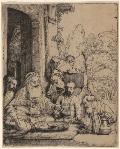 Abraham Entertaining the Angels by Rembrandt van Rijn