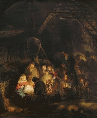 Adoration of the Shepherds. 1646 by Rembrandt van Rijn