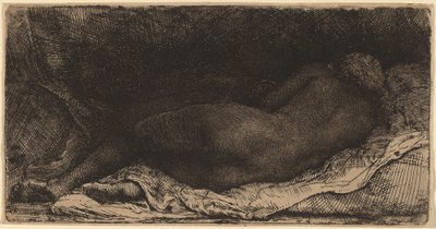 Black Woman Lying Down by Rembrandt van Rijn