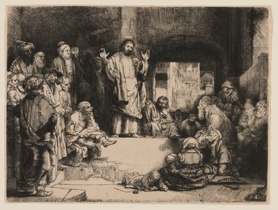 Christ Preaching by Rembrandt van Rijn