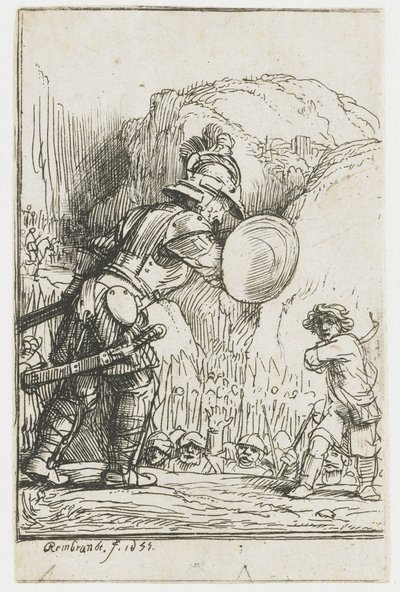David and Goliath by Rembrandt van Rijn
