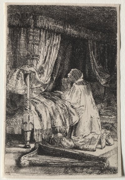 David in Prayer by Rembrandt van Rijn