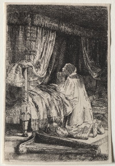 David in Prayer by Rembrandt van Rijn