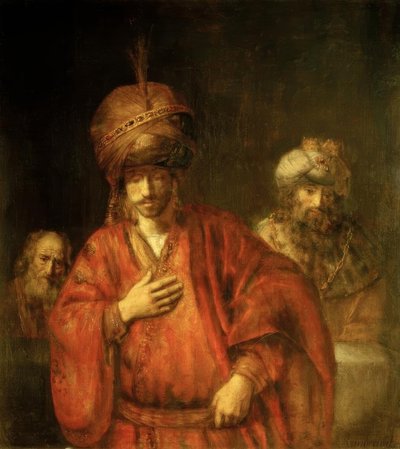 Haman in Disgrace by Rembrandt van Rijn