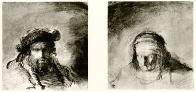 Head Studies by Rembrandt van Rijn