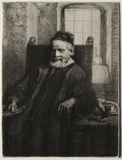 Jan Lutma, Goldsmith by Rembrandt van Rijn
