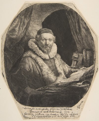 Jan Uytenbogaert by Rembrandt van Rijn