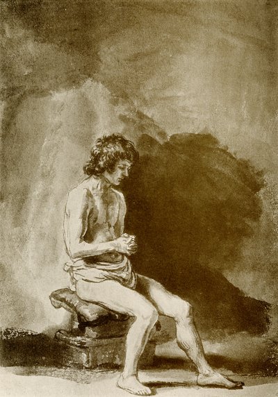 Male Nude by Rembrandt van Rijn