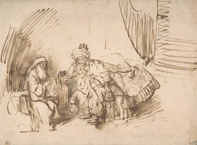 Nathan Admonishing David by Rembrandt van Rijn