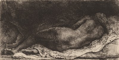 Negress Lying Down, 1658 by Rembrandt van Rijn