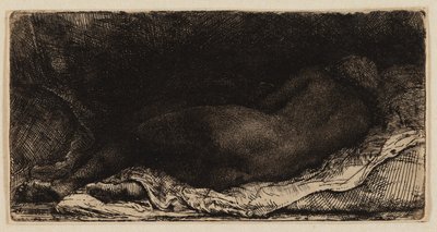 Reclining Female Nude by Rembrandt van Rijn