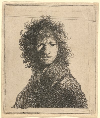 Self-Portrait, Frowning by Rembrandt van Rijn