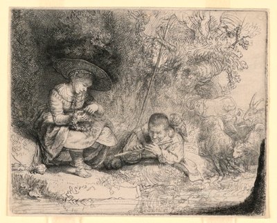 The Flute Player by Rembrandt van Rijn