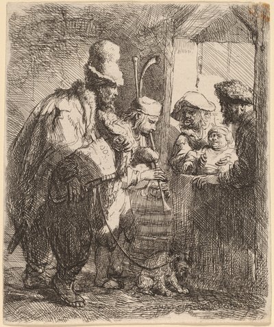 The Strolling Musicians by Rembrandt van Rijn