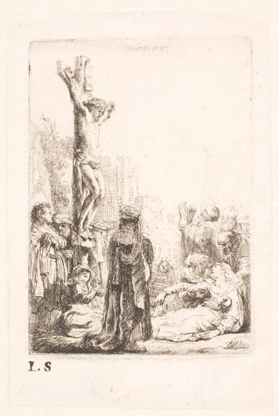 The Crucifixion: Small Plate by Rembrandt van Rijn