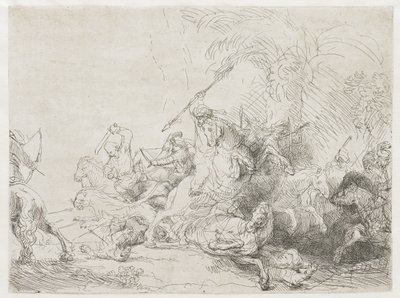 The Large Lion Hunt by Rembrandt van Rijn