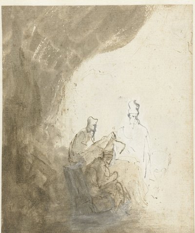 Three Scribes by Rembrandt van Rijn