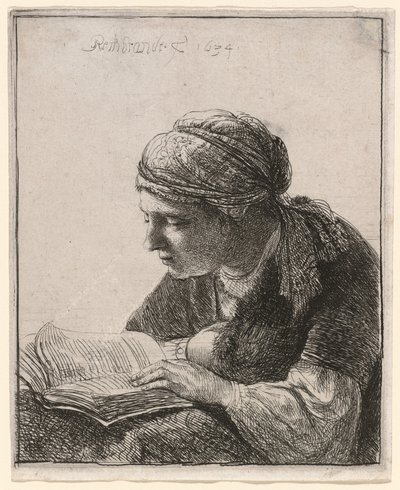 Woman Reading by Rembrandt van Rijn