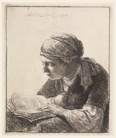 Woman Reading by Rembrandt van Rijn