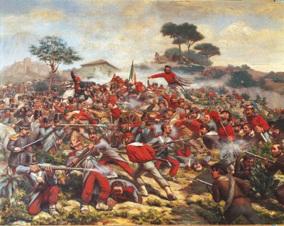 Giuseppe Garibaldi at the Battle of Calatafimi by Remigio Legat