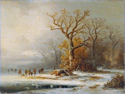 Winter Landscape by Remigius Adrianus van Haanen