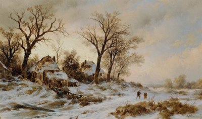 Winter Landscape by Remigius Adrianus van Haanen