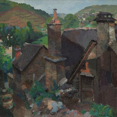 Old Chimney at Estaing, Aveyron by René Fontayne