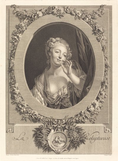 The Voluptuous by René Gaillard after Jean Baptiste Greuze