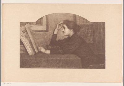 Reading Woman, in Profile by René Janssens