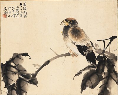 Bird on a Branch, 1886 by Ren Yi