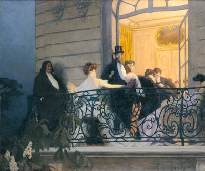 The Balcony by René François Xavier Prinet