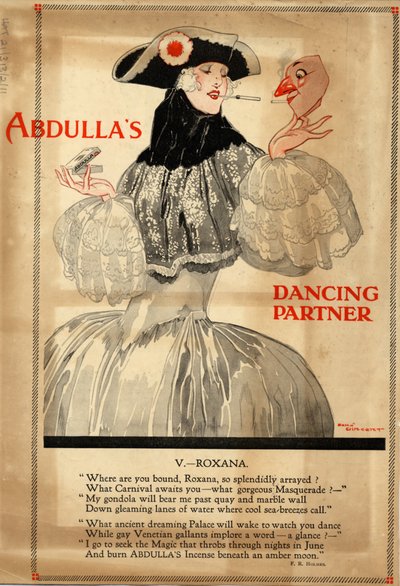 Abdulla Cigarettes, 1920s by Rene Vincent