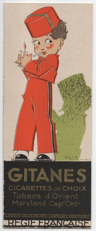 Gitanes Cigarettes, circa 1930 by Rene Vincent