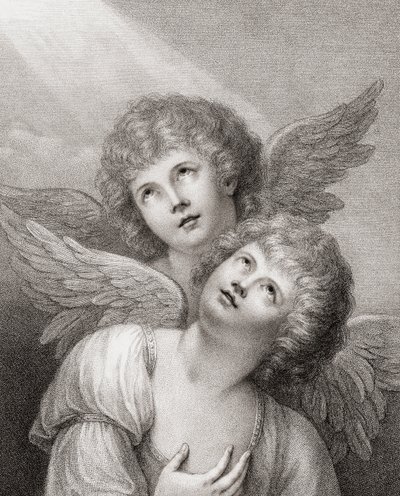 Two Cherubim by Rev. Matthew William (after) Peters
