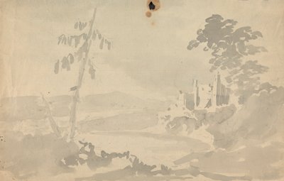 Landscape with Castle and River by Rev. William Gilpin