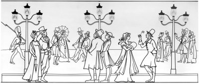 Gas Lighting in Pall Mall, London by John Pardon