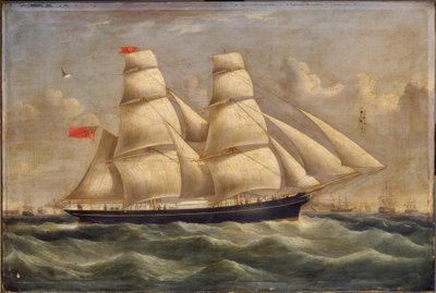 A Brigantine off Portsmouth by Richard B. Spencer