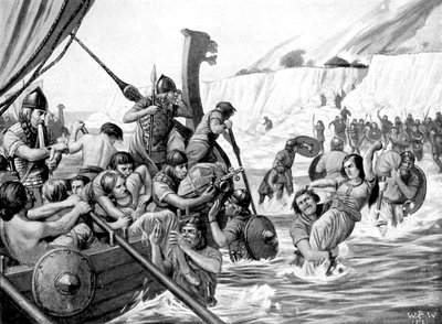 Saxon Raiders by Richard Caton II Woodville