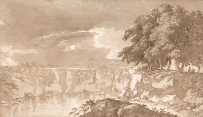 Italian Lake Scene by Richard Cooper the Elder