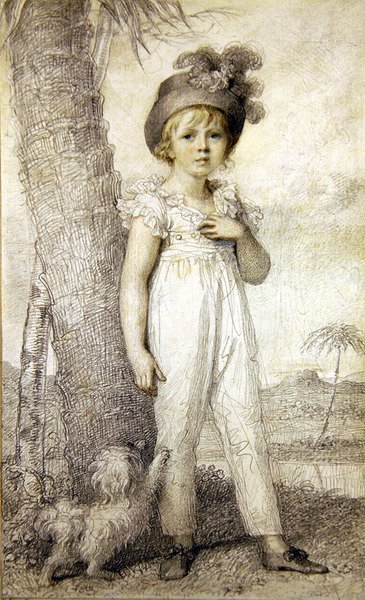 Boy Wearing a Plumed Hat by Richard Cosway