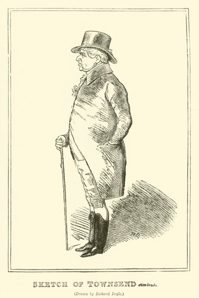 Sketch of Townsend by Richard Doyle